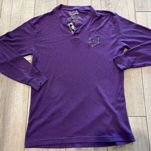 Rare Official Twitch Logo Purple Thermal Long Sleeve Shirt Cotton Blend Size Med